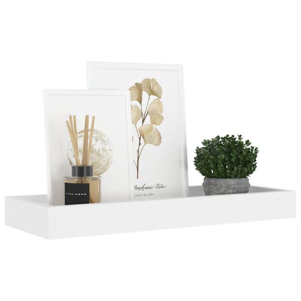 vidaXL Loggia Wandregale 2 Stk. Wei&szlig; 40x15x4 cm MDF