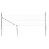 vidaXL Zaun mit Pfosten Silber 0,8 x 25 m PVC-beschichteter Stahl