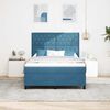 vidaXL Boxspringbett mit Matratze Dunkelblau 140 x 190 cm Samt