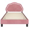 vidaXL Kinderbettgestell mit Kopfteil Rosa 80 x 200 cm Samt