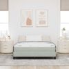 vidaXL Boxspringbett mit Matratze Hellgrau 140 x 210 cm Stoff