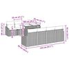 vidaXL Gartensofa-set mit Kissen 7 pcs Beige und Hellgrau Poly-Rattan
