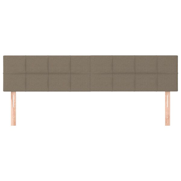 vidaXL Kopfteile 2 Stk. Taupe 90x5x78/88 cm Stoff