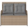 vidaXL Gartenbank Beige Poly-Rattan