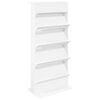 vidaXL Magazinregal Wei&szlig; 70 x 41 x 156 cm Holzwerkstoff
