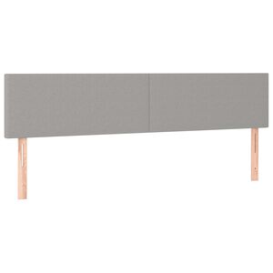 vidaXL Kopfteile Hellgrau 160x5x78/88 cm Stoff
