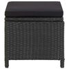 vidaXL 13-tlg. Garten-Essgruppe mit Auflagen Poly Rattan Schwarz