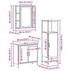 vidaXL Badezimmerm&ouml;bel-Set mit Regal mit T&uuml;r 3 pcs Braun Holzwerkstoff