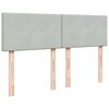 vidaXL Ottoman-Bett mit Matratze Hellgrau 140x190 cm Samt