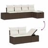 vidaXL Garten-Sofa-Set 6 pcs Braun 55 x 62 x 69 cm Poly Rattan