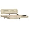 vidaXL Bettgestell ohne Matratze "Hvar" Creme 200x200 cm Stoff