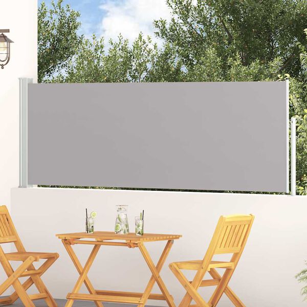 vidaXL Ausziehbare Seitenmarkise 100x300 cm Grau