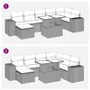 vidaXL 5-tlg. Garten-Sofagarnitur mit Kissen Schwarz Poly Rattan