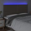 vidaXL LED Kopfteil Taupe 180x5x118/128 cm Stoff