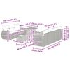 vidaXL Gartensofa-set mit Kissen 10 pcs Schwarz Poly-Rattan
