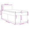 vidaXL Boxspringbett mit Matratze Hellgrau 90x190 cm Stoff