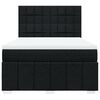 vidaXL Boxspringbett mit Matratze Schwarz 140x200 cm Stoff