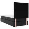 vidaXL Bett mit Stauraum und LED Schwarz 90 x 200 cm Kunstleder