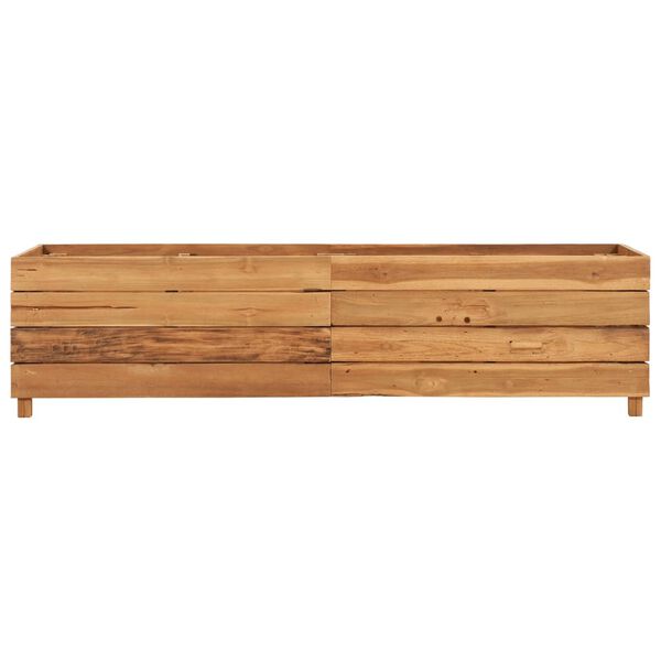 vidaXL Hochbeet 150x40x38 cm Teak Altholz und Stahl