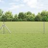 vidaXL Zaunpfosten Silber 100 x 0,4 m (25 x 25 mm Netz) Stahl