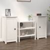 vidaXL Sideboards 2 Stk. Wei&szlig; 39x35x80 cm Massivholz Kiefer