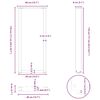 vidaXL Bartischbeine U-Form 2 Stk. Schwarz 40x(110-111) cm Stahl