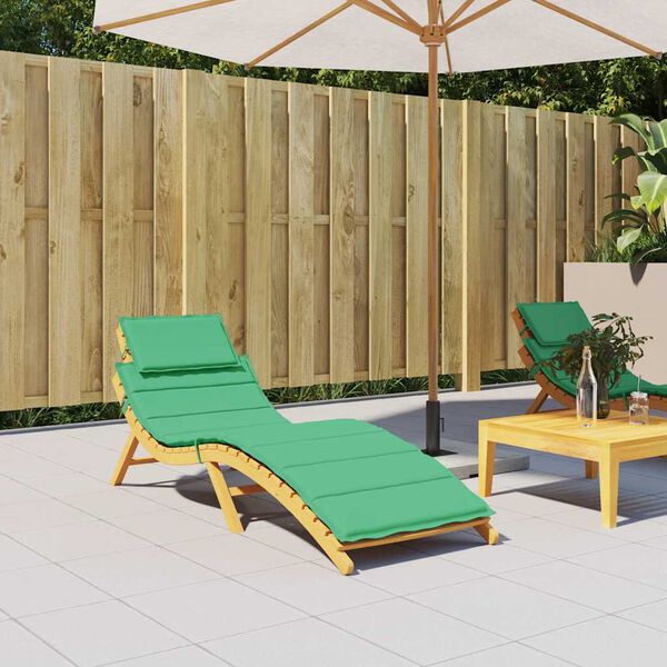 vidaXL Sonnenliegen-Auflage Gr&uuml;n 186x58x4 cm Oxford-Gewebe