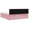 vidaXL Ottoman-Bett mit Matratzen Rosa 160x200 cm Samt
