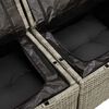 vidaXL Garten-Sofa-Set mit Kissen 6 pcs Hellgrau Poly Rattan