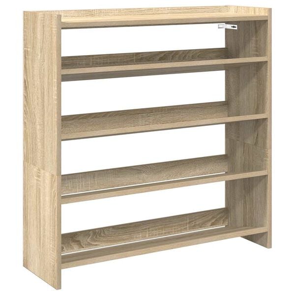 vidaXL Schuhregal Sonoma-Eiche 80x25x81 cm Holzwerkstoff