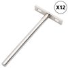 vidaXL Regaltr&auml;ger Schwebend 12 Stk. Unsichtbar &Oslash;10x150 mm