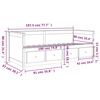 vidaXL Tagesbett Schwarz 90x190 cm Massivholz Kiefer