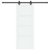 vidaXL Schiebet&uuml;r ORKDAL Wei&szlig; 83 x 211 cm Massives Kiefernholz