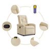 vidaXL Massagesessel Creme Stoff
