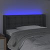 vidaXL LED Kopfteil Dunkelgrau 103x16x78/88 cm Stoff