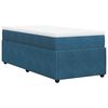 vidaXL Boxspringbett mit Matratze Dunkelblau 80x200 cm Samt