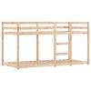 vidaXL Etagenbett mit Vorh&auml;ngen Wei&szlig; & Schwarz 75x190 cm Kiefernholz