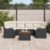 vidaXL Garten-Sofa-Set 7 pcs Schwarz und Wei&szlig;