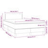 vidaXL Boxspringbett mit Matratze & LED Rosa 120x200 cm Samt