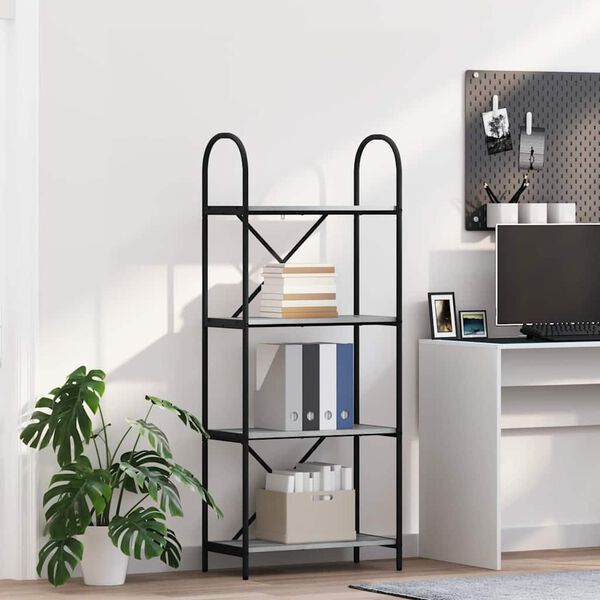 vidaXL B&uuml;cherregal Graues Sonoma 60 x 30 x 146 cm Holzwerkstoff