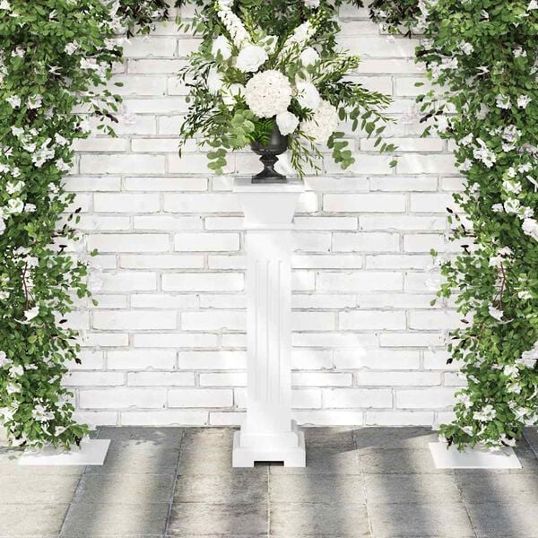 vidaXL Säulen-Pflanzenständer Klassischer Stil Quadratisch MDF