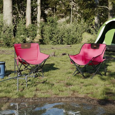 vidaXL Campingstühle 2 Stk. mit Tasche Klappbar Rosa