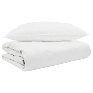vidaXL Sommerdecke mit Kissen 2 stk. Wei&szlig; Daunenfeder