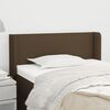 vidaXL Kopfteil mit Ohren Dunkelbraun 103x16x78/88 cm Stoff