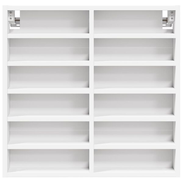 vidaXL Vitrinenschrank Wei&szlig; 60x8,5x58 cm Holzwerkstoff