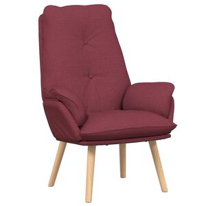 vidaXL Sessel Weinrot 69 x 74 x 93 cm Stoff und Sperrholz