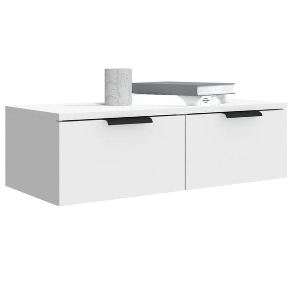 vidaXL Wandschr&auml;nke 2 Stk. Wei&szlig; 68x30x20 cm Holzwerkstoff