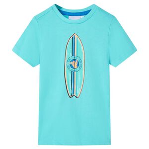 vidaXL Kinder-Kurzarmshirt Aquablau 116