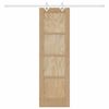 vidaXL Schiebet&uuml;r Braun 61 x 198,5 cm Massives Kiefernholz