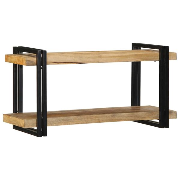 vidaXL Wandregal 90x33x45 cm Raues Massivholz Mango